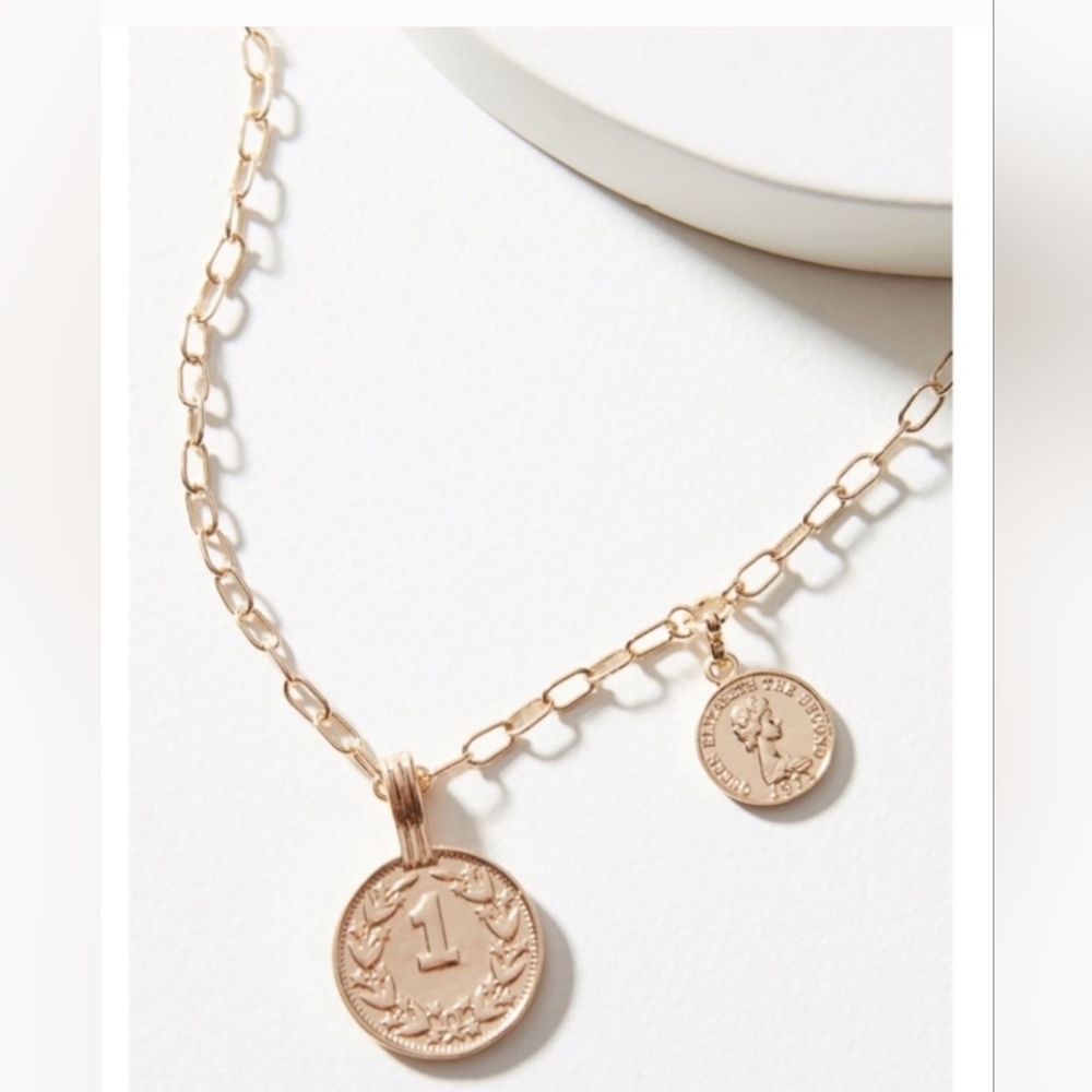ANTHROPOLOGIE Coin Necklace NWOT